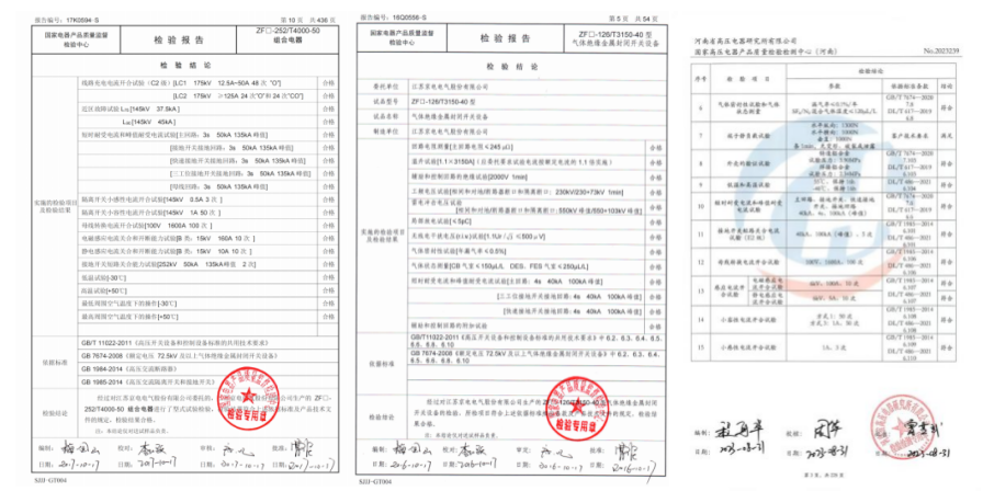 Type test reports