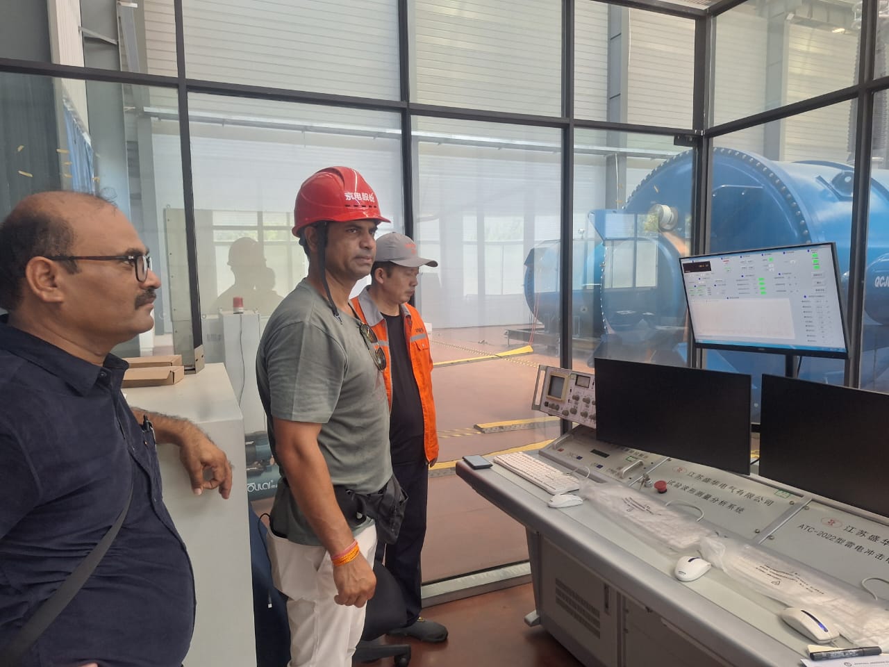 Customer inspection in testing area