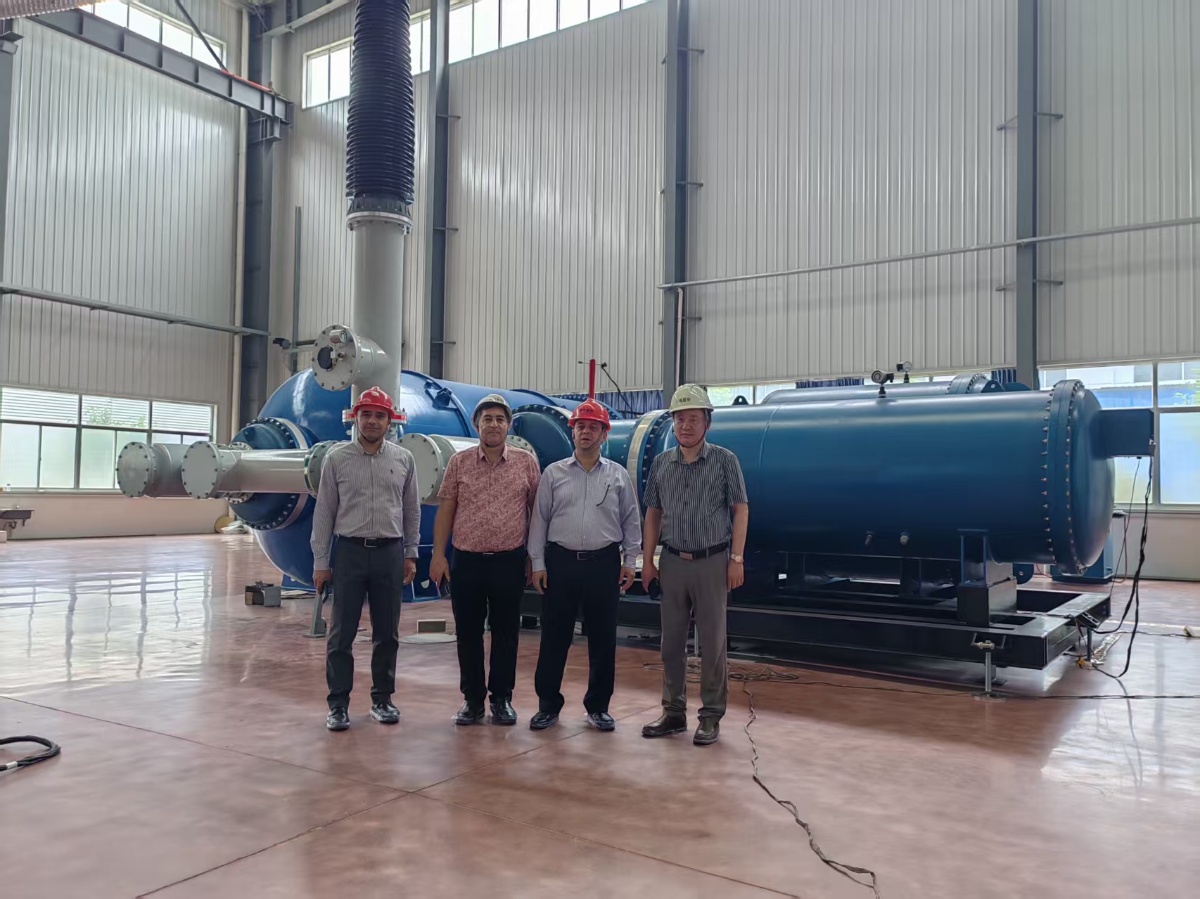 Customer visit with equipment