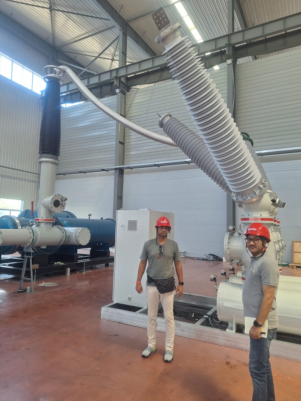 Customer visit with high-voltage equipment